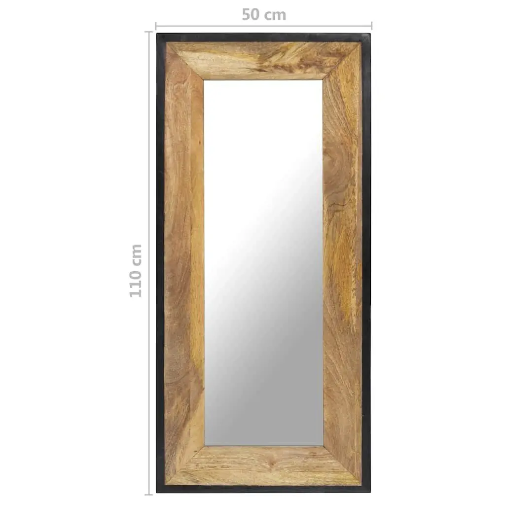 Mirror Solid Mango Wood 110x50cm Brown Wall Décor