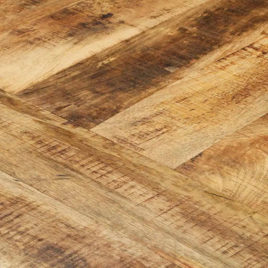 Round Dining Table Kitchen 175cm Brown Rough Mango Wood