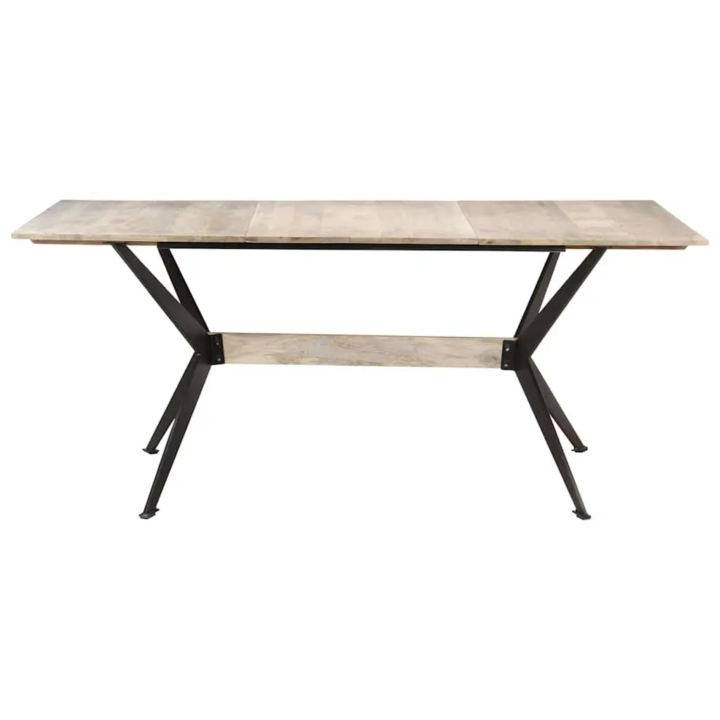 Solid Mango Wood Dining Table 180x90x76 cm Brown Kitchen Room Furniture