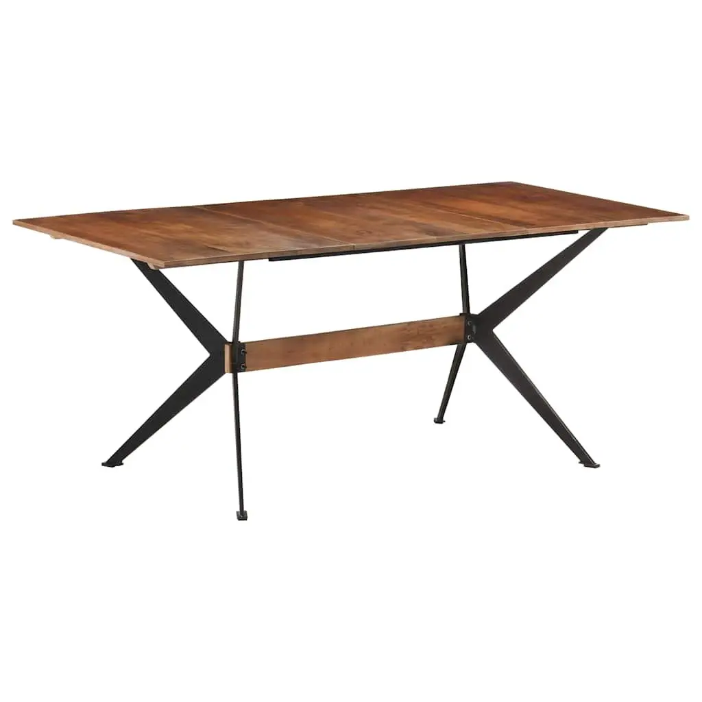 Solid Mango Wood Dining Table 180x90x76 cm Brown Kitchen Room Furniture