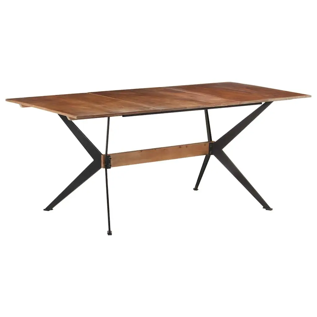Solid Mango Wood Dining Table 180x90x76 cm Brown Kitchen Room Furniture