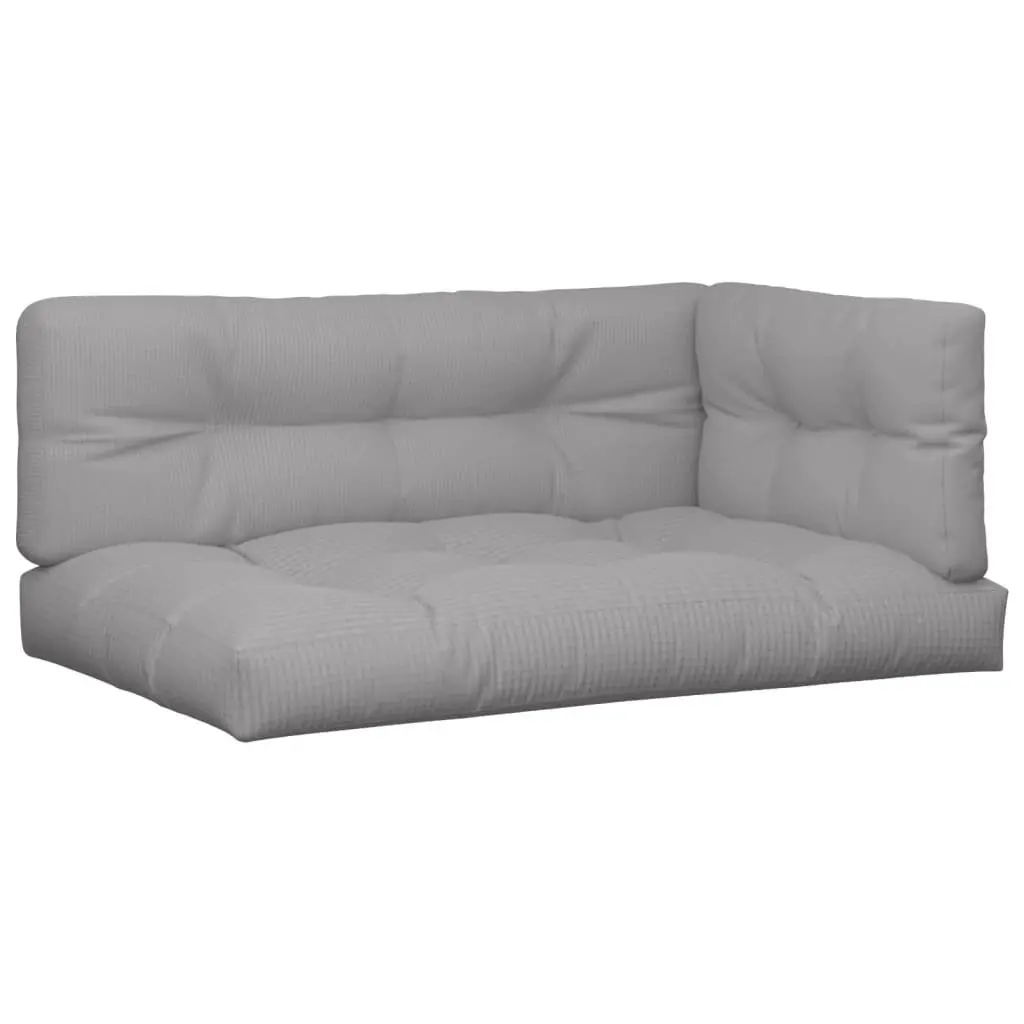 Pallet Cushions Outdoor Garden Sofa Chair Seating Pad 5 Piece Grey Polyester Fabric