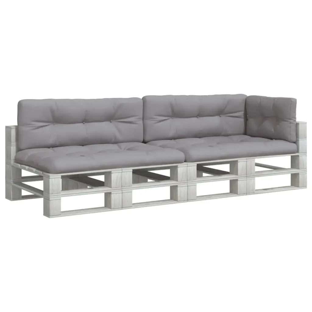 Pallet Cushions Outdoor Garden Sofa Chair Seating Pad 5 Piece Grey Polyester Fabric
