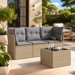 Comfortable 4-Piece Garden Sofa Set with Easy Maintenance