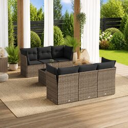 Reliable 7 Piece Garden Sofa Set with Practical Design