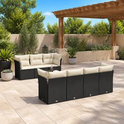Quality 8-Piece Garden Sofa Set with Cushions