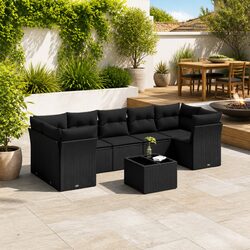 Reliable 8 Piece Garden Sofa Set for Outdoor Comfort
