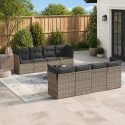 Value-Driven 9 Piece Grey Outdoor Sofa Set