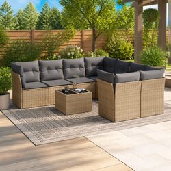 Versatile and Comfortable 9 Piece Garden Sofa Set