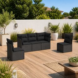 Reliable 5-Piece Garden Sofa Set with Comfort and Style