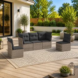 Reliable 5 Piece Garden Sofa Set for Outdoor Comfort