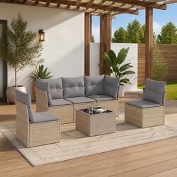 Warm and Inviting 6-Piece Garden Sofa Set