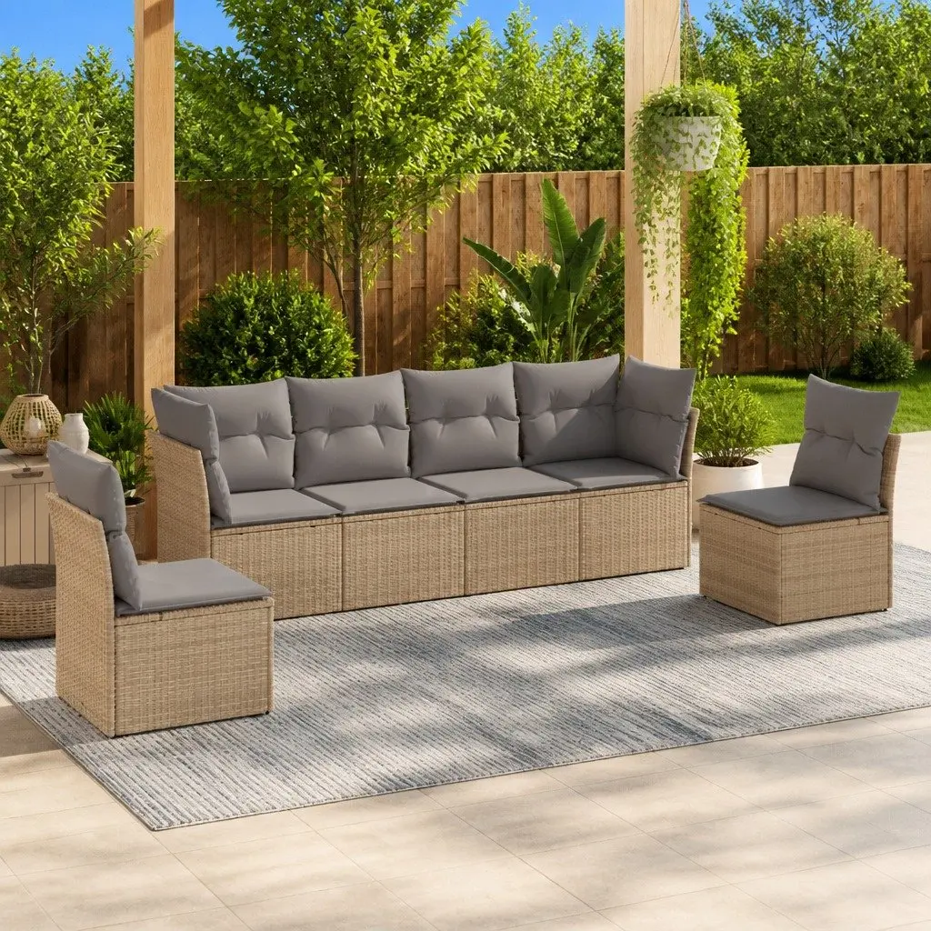 6-Piece Sofa Set in Beige