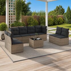 Value-Packed 9-Piece Garden Sofa Set with Cushions