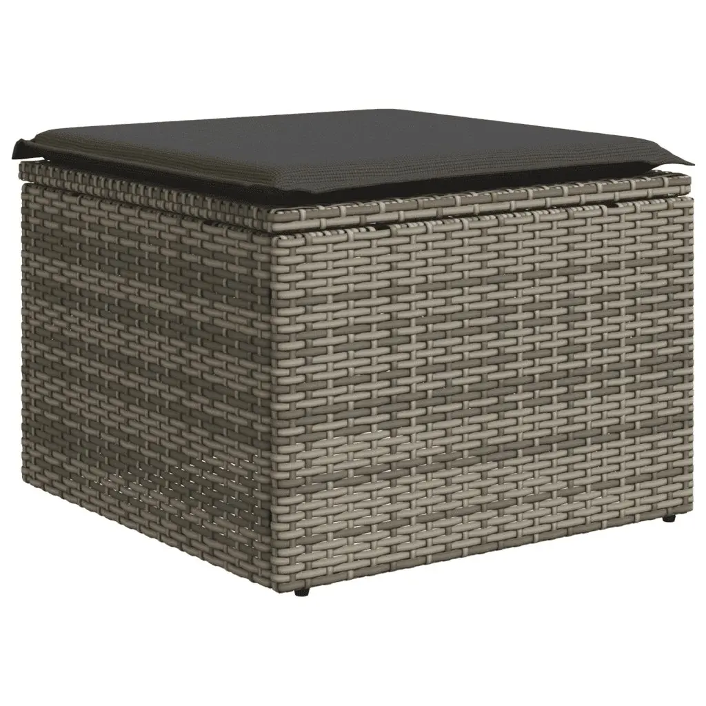 Garden Sofa Set 4 Piece Outdoor Furniture Patio Grey Poly Rattan Modular with