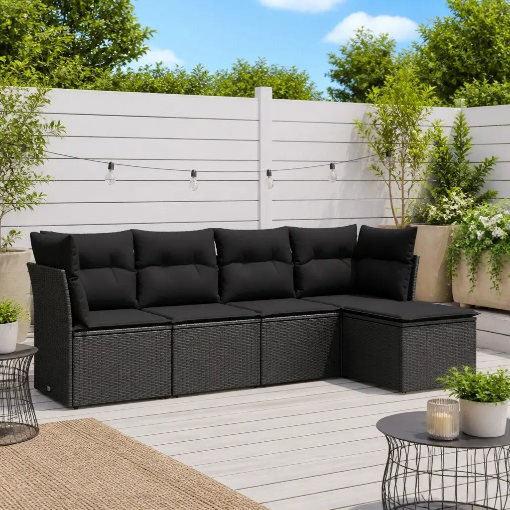 5-Piece Garden Sofa Set with Cushions