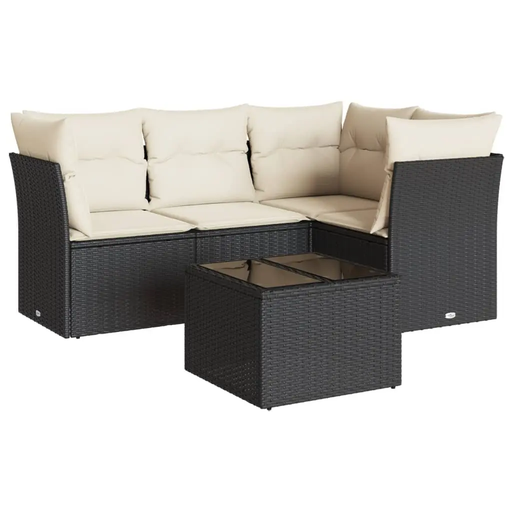 Black 5 Piece Outdoor Sofa Set