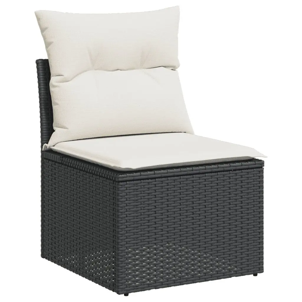 6-Piece Black Outdoor Sofa Set
