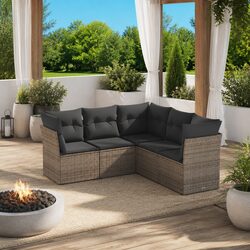 Comfortable 5-Piece Grey Sofa Set for Relaxation
