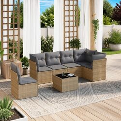 Affordable 7-Piece Garden Sofa Set for Relaxing Outdoors