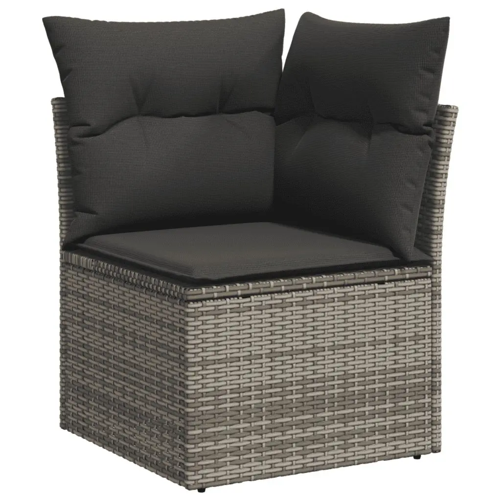 12 Piece Grey Poly Rattan Sofa Set