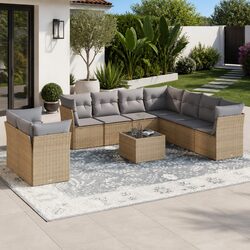 A Practical and Stylish 10-Piece Sofa Set for Your Garden