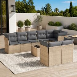 Warmth and Value in a 9-Piece Garden Sofa Set