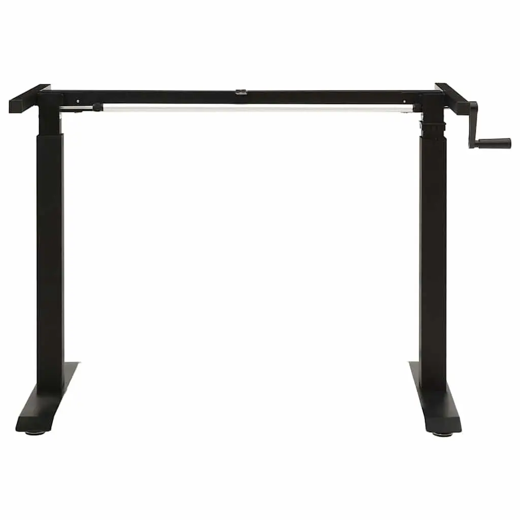 Manual Adjustable Desk Frame Sit Stand Black Hand Crank 71 to 113 cm Height 102 to 160 cm Width