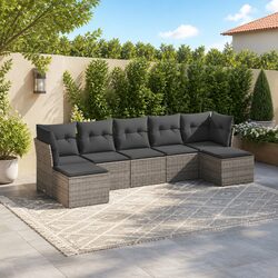 Comfortable 7 Piece Garden Sofa Set with Easy Maintenance