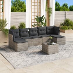 Comfortable 8-Piece Outdoor Sofa Set with Cushions