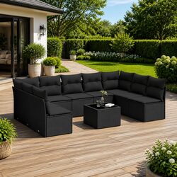 Reliable 10-Piece Garden Sofa Set for Lasting Enjoyment