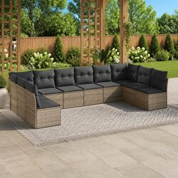 Comfortable 10 Piece Modular Sofa Set for Outdoor Relaxation