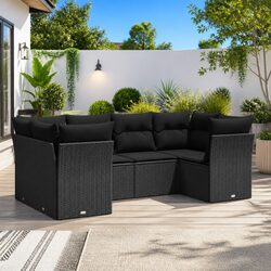 Warm and Inviting 6 Piece Garden Sofa Set with Cushions