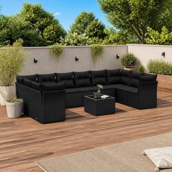 Reliable 11 Piece Outdoor Sofa Set with Cushions