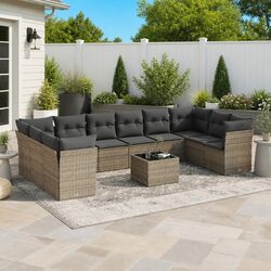 Comfortable and Practical 11-Piece Garden Sofa Set