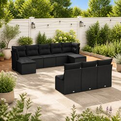 Reliable 10-Piece Outdoor Sofa Set with Cushions