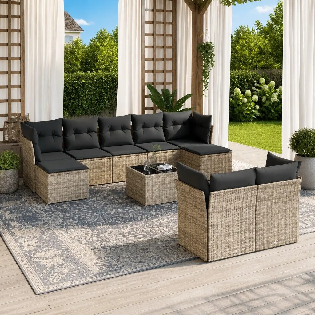 10-Piece Garden Sofa Set with Easy Maintenance