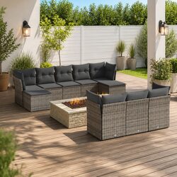 Warm and Inviting 10 Piece Garden Sofa Set