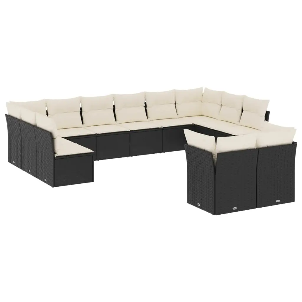 Garden Sofa Set 12 Piece Outdoor Furniture Patio Seating Black