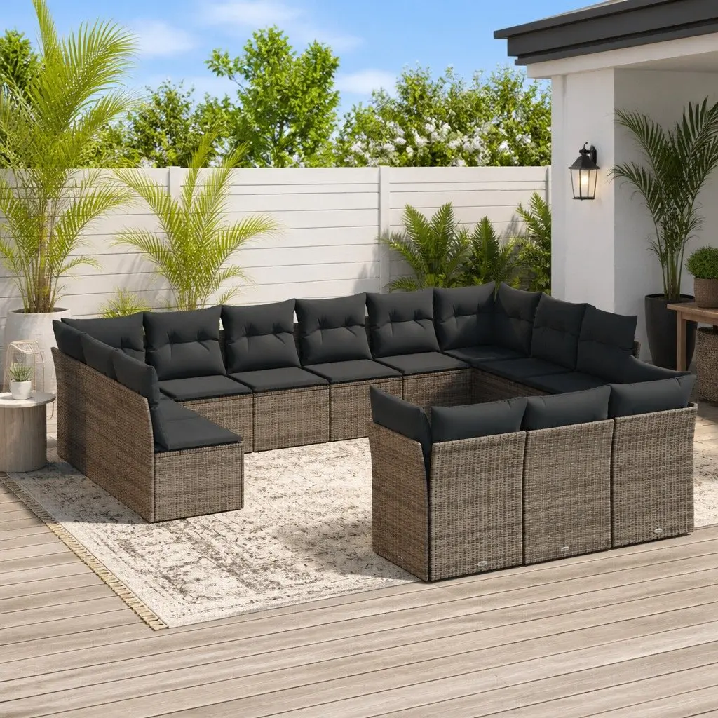 13-Piece Outdoor Sofa Set with Cushions