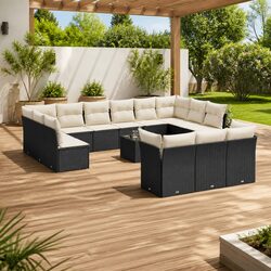 Practical 14-Piece Garden Sofa Set for Comfort and Style