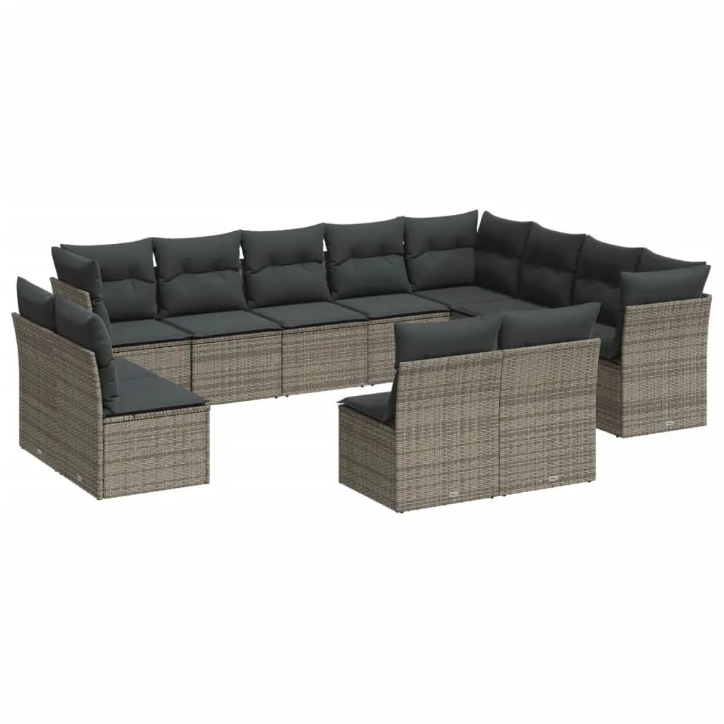 Garden Sofa Set Modular Outdoor Furniture 12 Piece Grey