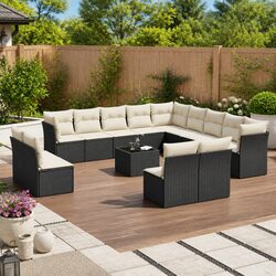 Value-Focused 14-Piece Garden Sofa Set for Relaxation