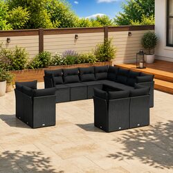 Comfortable and Practical 11-Piece Garden Sofa Set