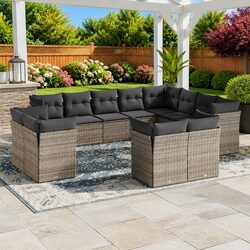 Practical 12-Piece Garden Sofa Set with Comfort and Durability