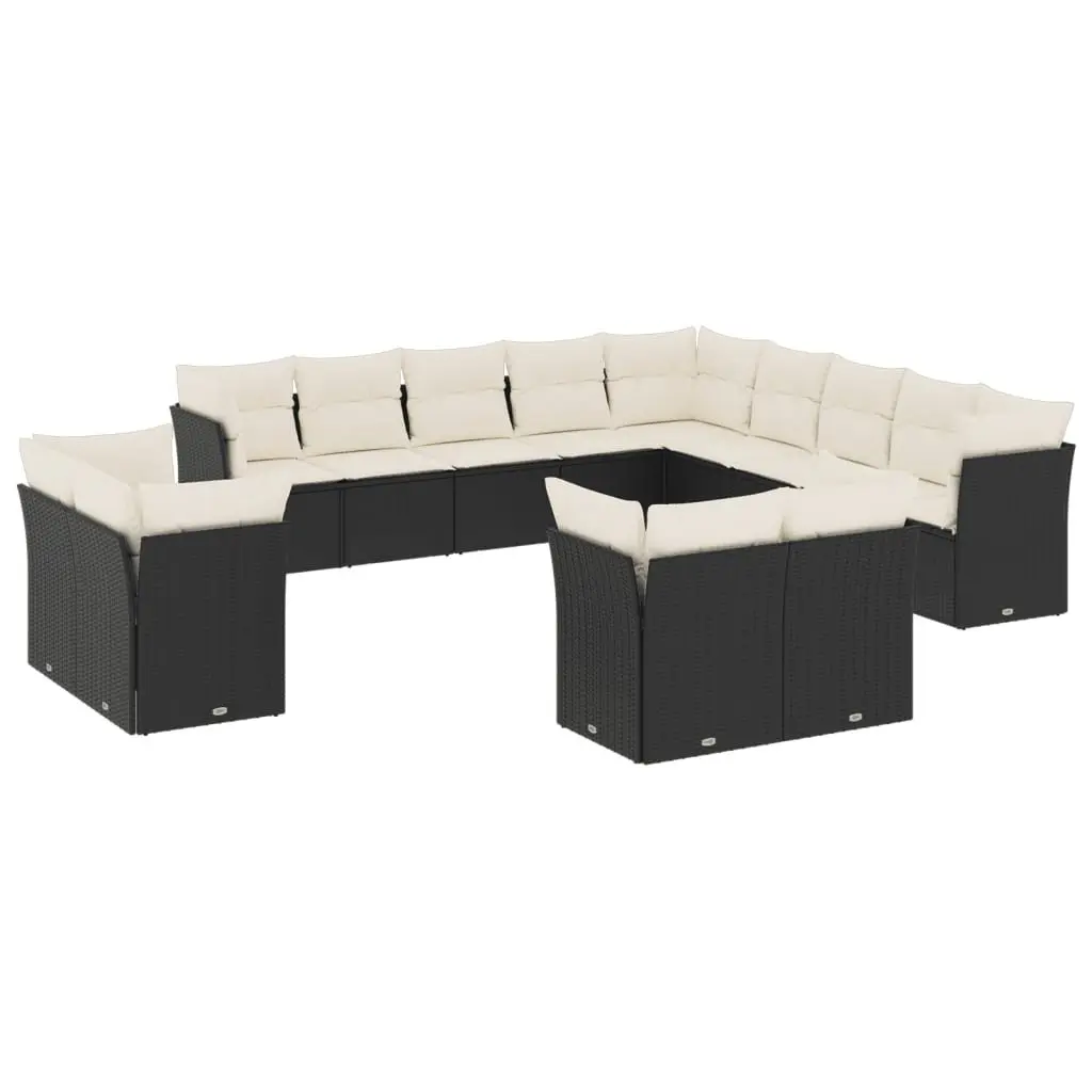 Garden Sofa Set 13 Piece Outdoor Furniture Modular Black