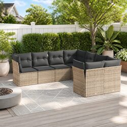 Comfortable and Practical 8-Piece Garden Sofa Set