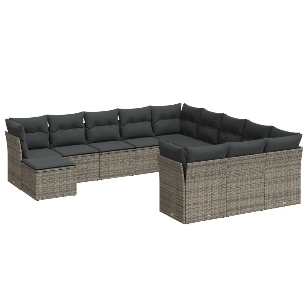 Garden Sofa Set Modular Outdoor Furniture 12 Piece Grey