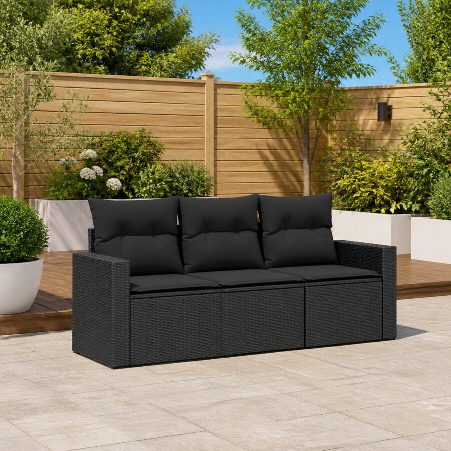 Comfortable 3 Piece Outdoor Garden Sofa Set for Relaxation