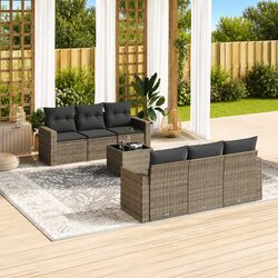 Affordable Comfort with This 7 Piece Garden Sofa Set